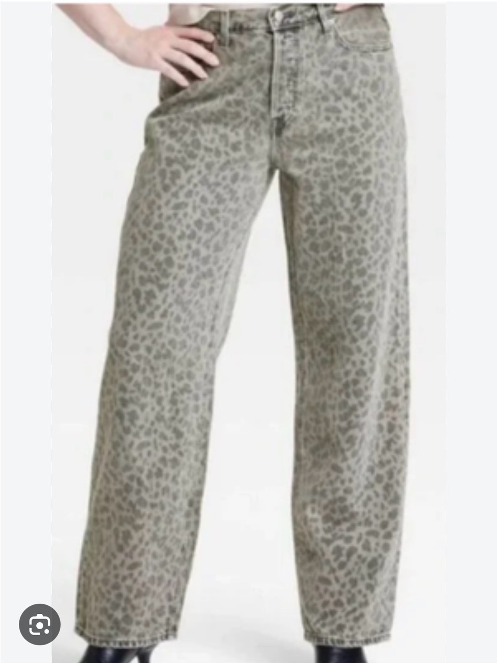 Universal Thread Olive Leopard Wide-Leg Jeans NWT Size 6